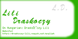 lili draskoczy business card